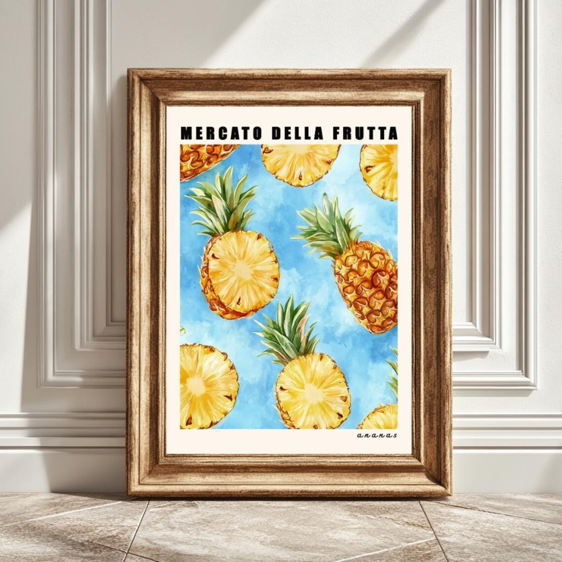 Pineapple Art Print, Kitchen Wall Art