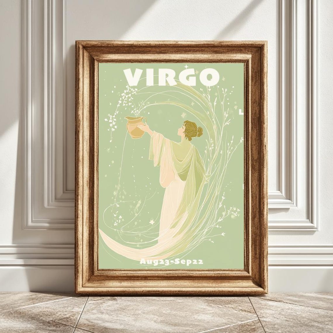 Virgo Astrology Poster, Zodiac Decor