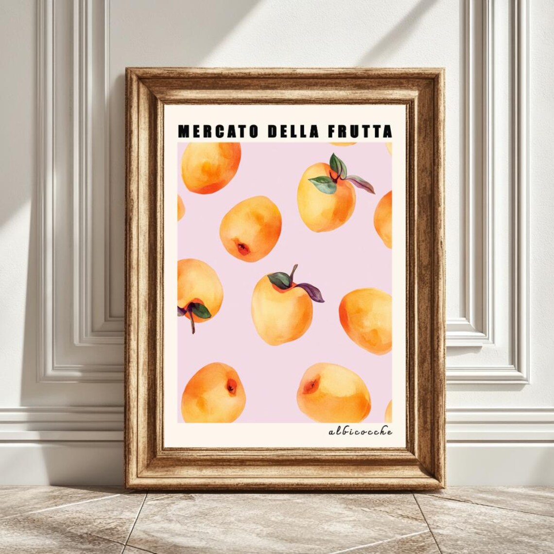 Apricots Art Print, Mercato Della Fruta Kitchen Art
