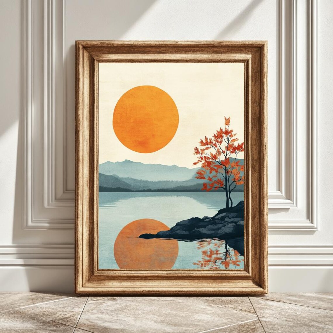 Pastel Nature Abstract, Boho Style Art Print