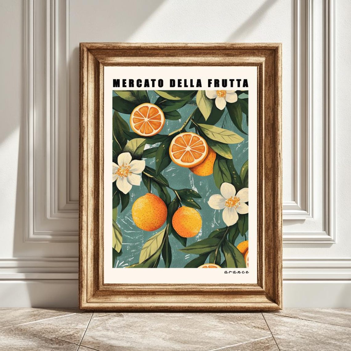 Oranges Art Print, Mercato Della Fruta Kitchen