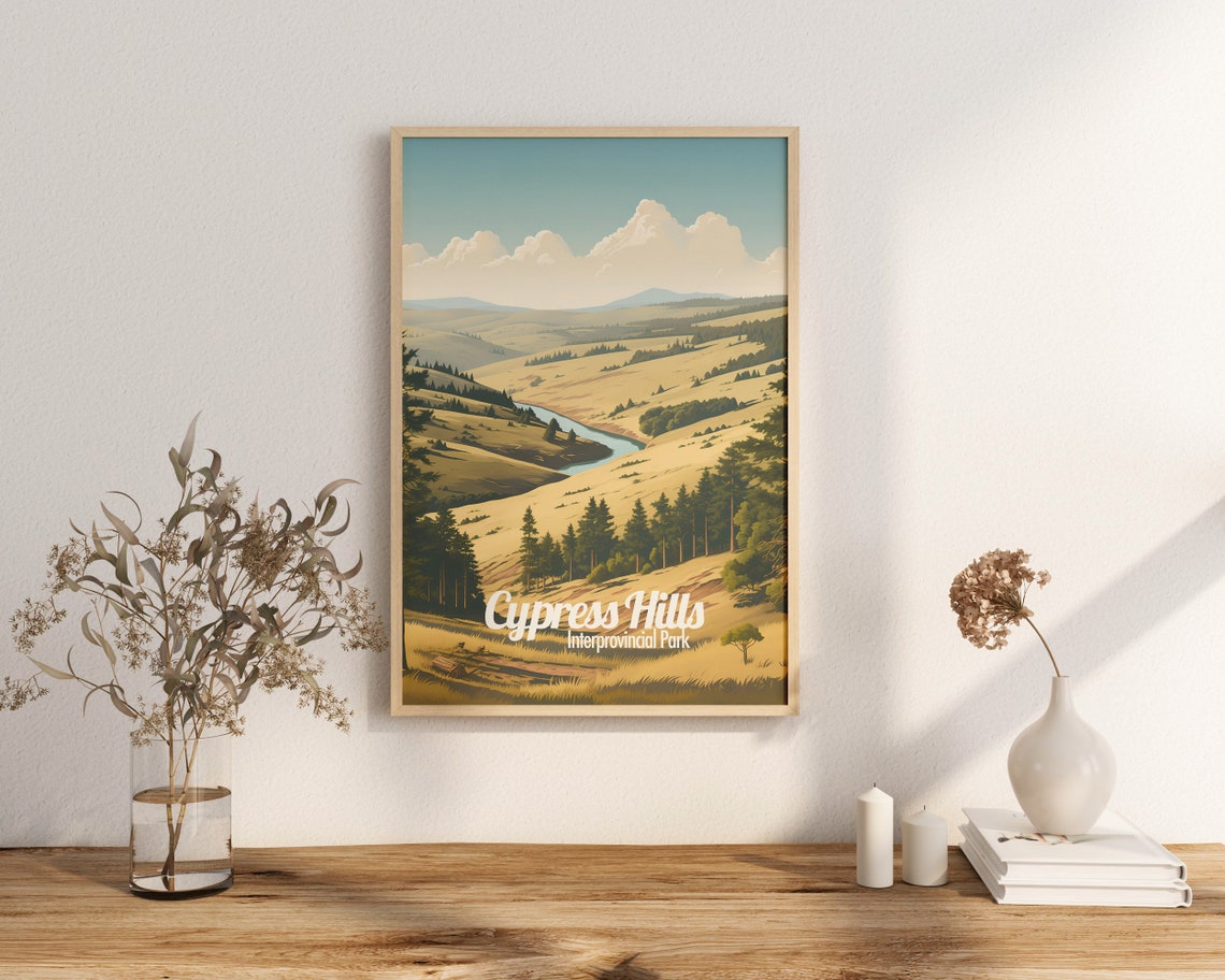 Cypress Hills Interprovincial Park Golden Valley Travel Poster