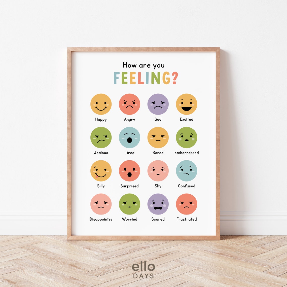 Kids Emotions Chart How Are You Feeling Classroom Feelings Poster - Image 2