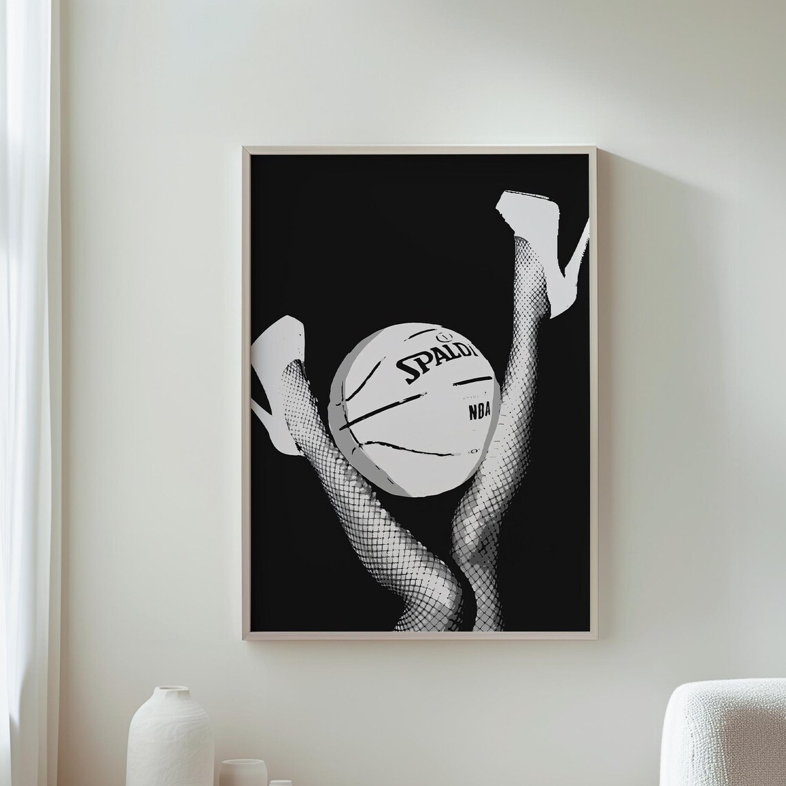 Basketball Wall Art, Bold Sports Decor Art Print