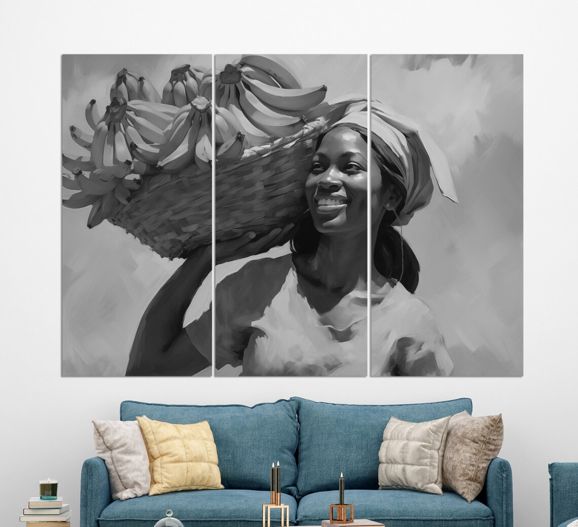 Beautiful African Woman Painting Print Modern Wall Art Abstract African Wall Decor - Image 2