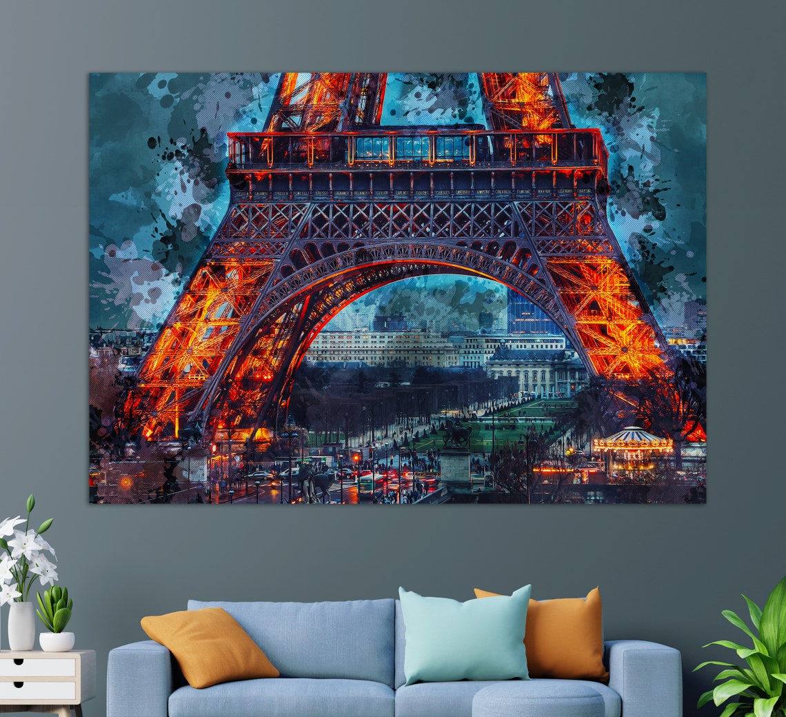 Eiffel Tower Print Paris Art Eiffel Tower Painting Paris Painting Paris Print