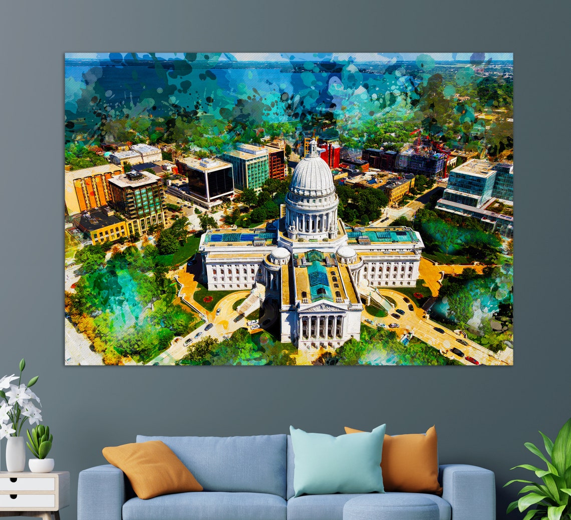 Madison Skyline Abstract Art Print
