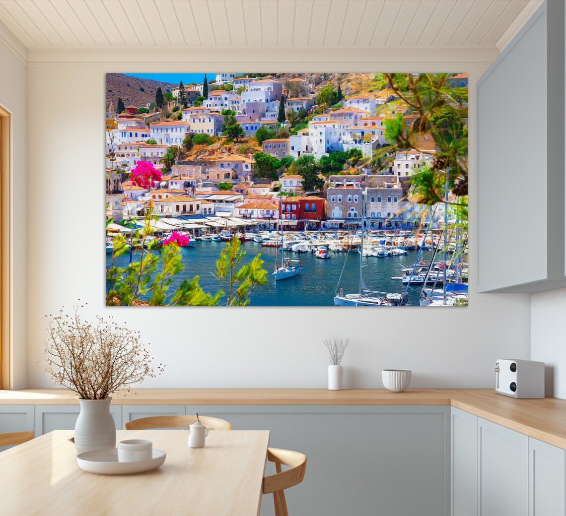 Hydra Island Greece Art Print, Hydra Painting - Image 4