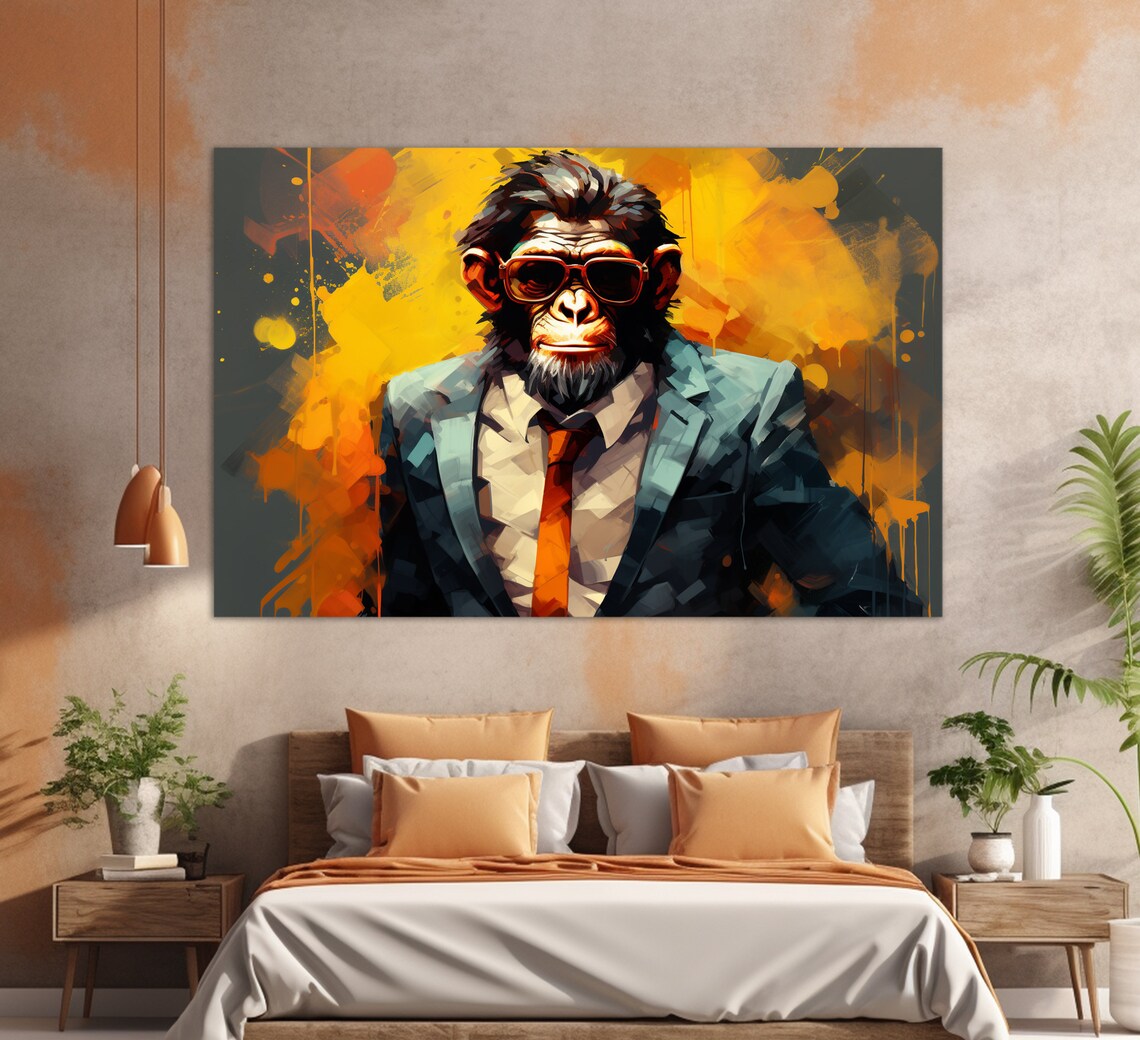 Monkey In A Suit With Tie, Night Club Decor