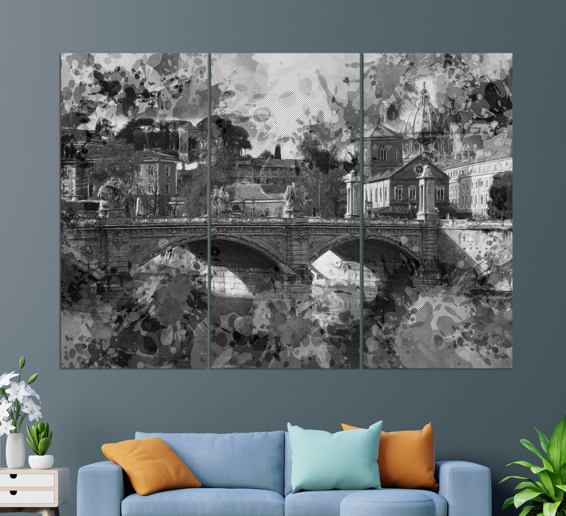 Rome Abstract Art Print, Italian Travel Poster - Image 3