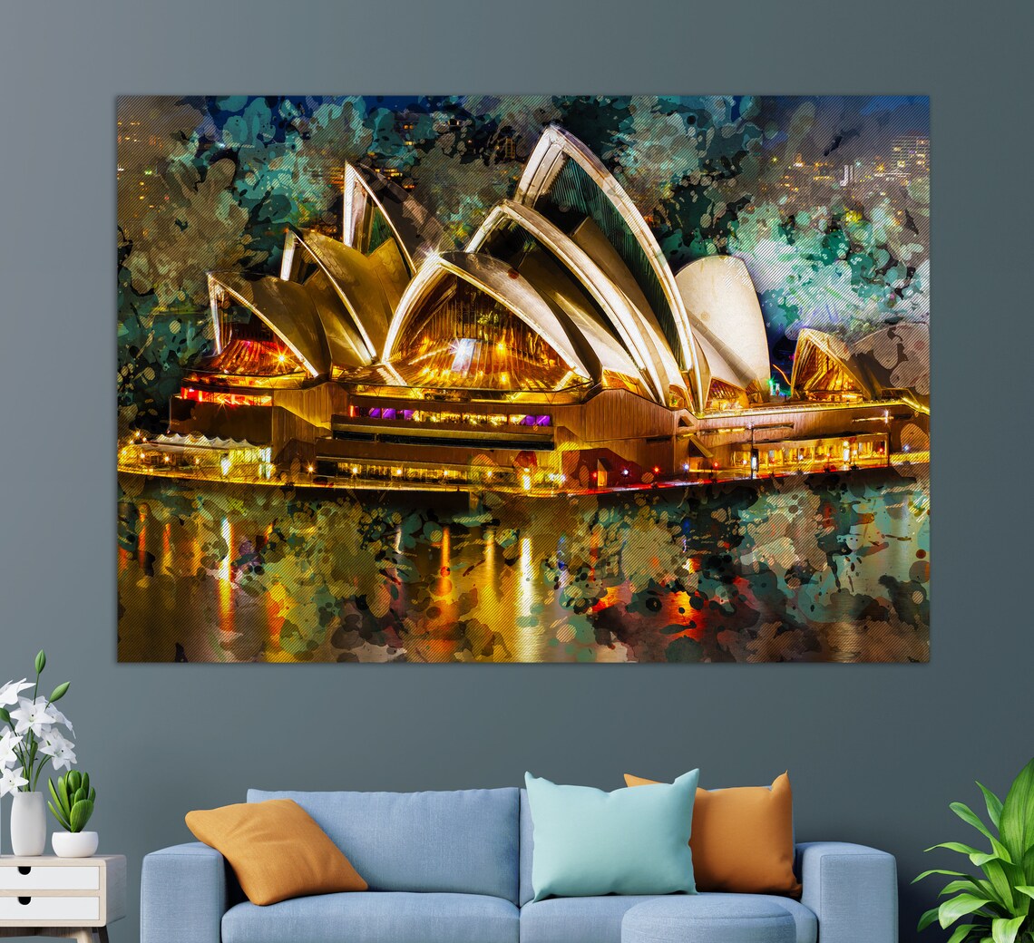 Sydney Opera House Abstract Art Print, Sydney Travel