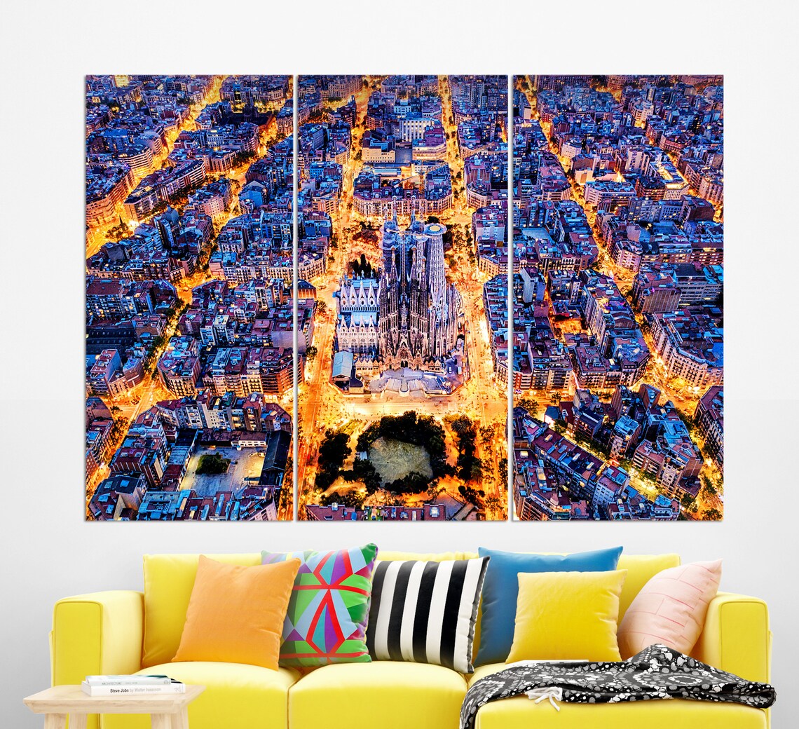 Barcelona Skyline, Sagrada Familia Travel Poster - Image 2
