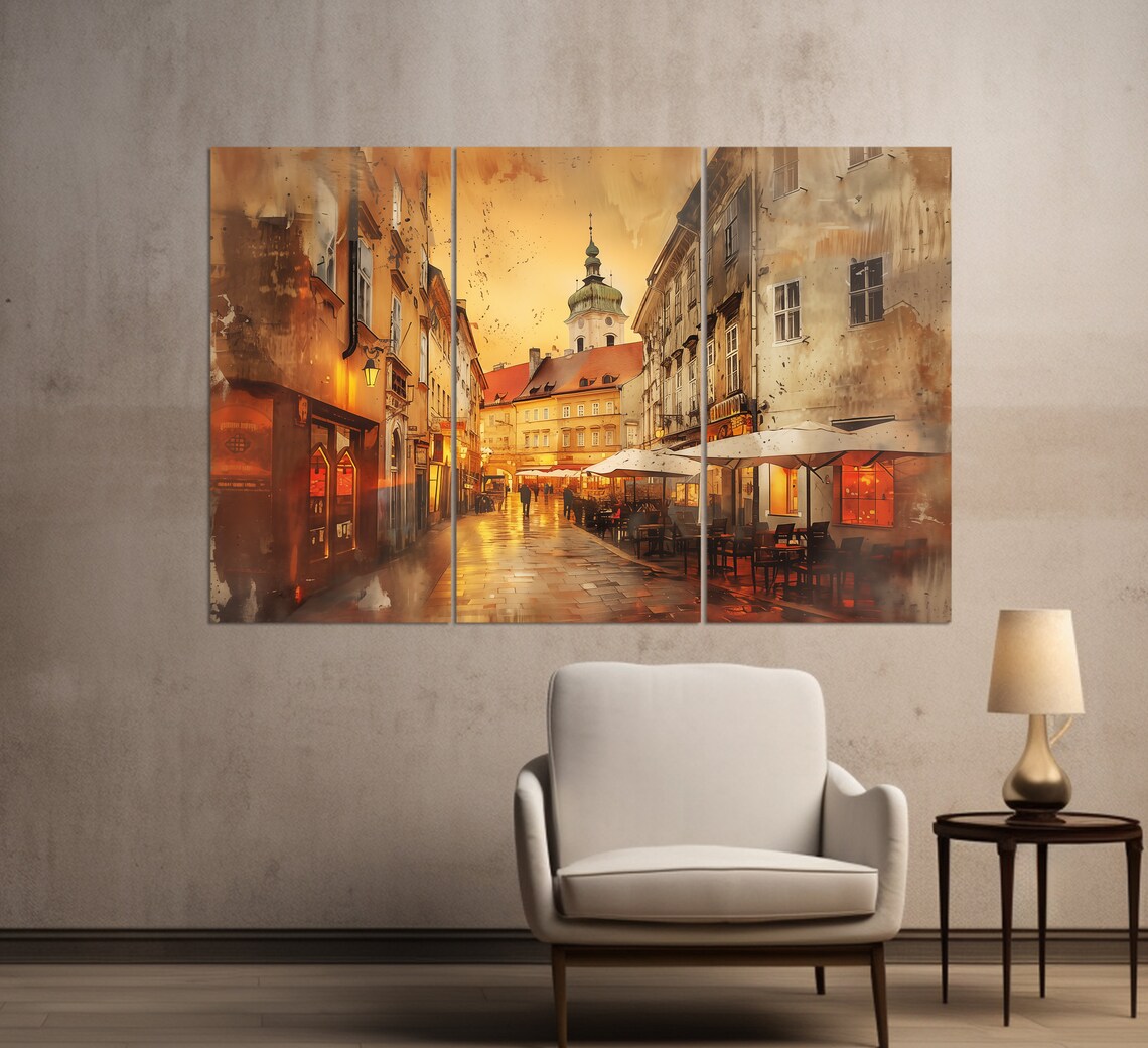 Bratislava Abstract Art Print, Slovakia Wall Art - Image 2