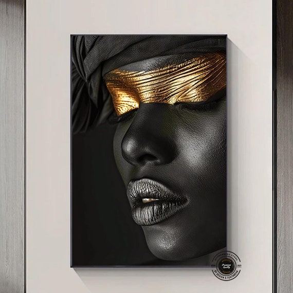 African Women Portrait Culture Tribe Wall Art Decor Oil Painting Modern Home