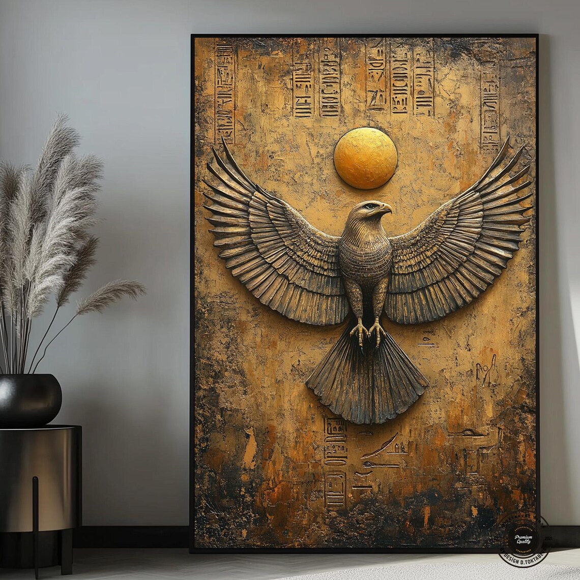Egyptian Falcon Ancient Mythology Wall Art Print