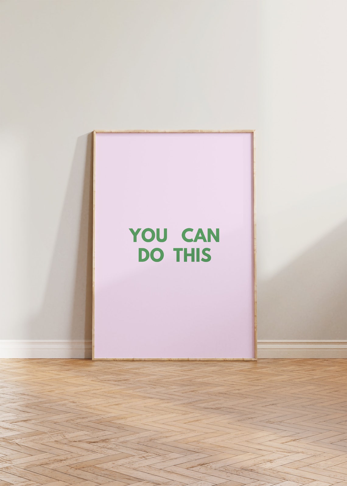 You Can Do This Green Pink Encouragement Quote Minimalist Poster