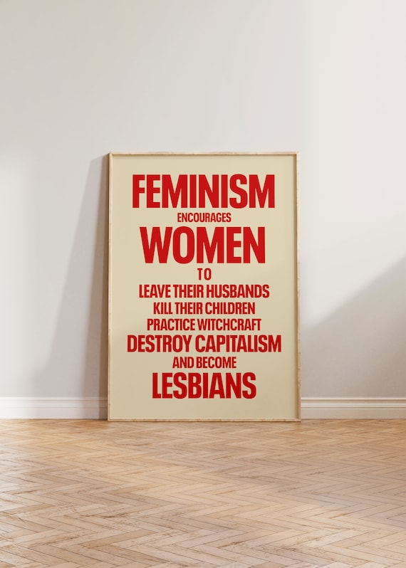 Feminist Retro Poster, Female Empowerment Art