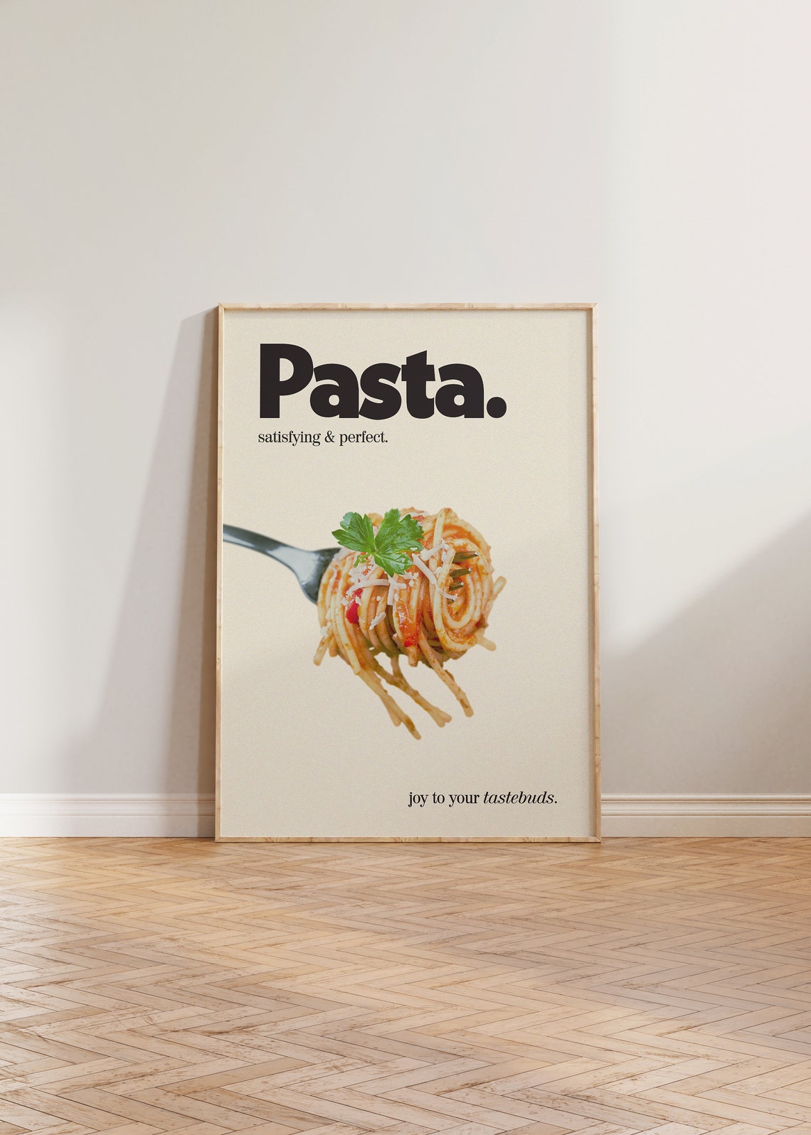 Kitchen Pasta Retro Poster, Dining Room Art Print