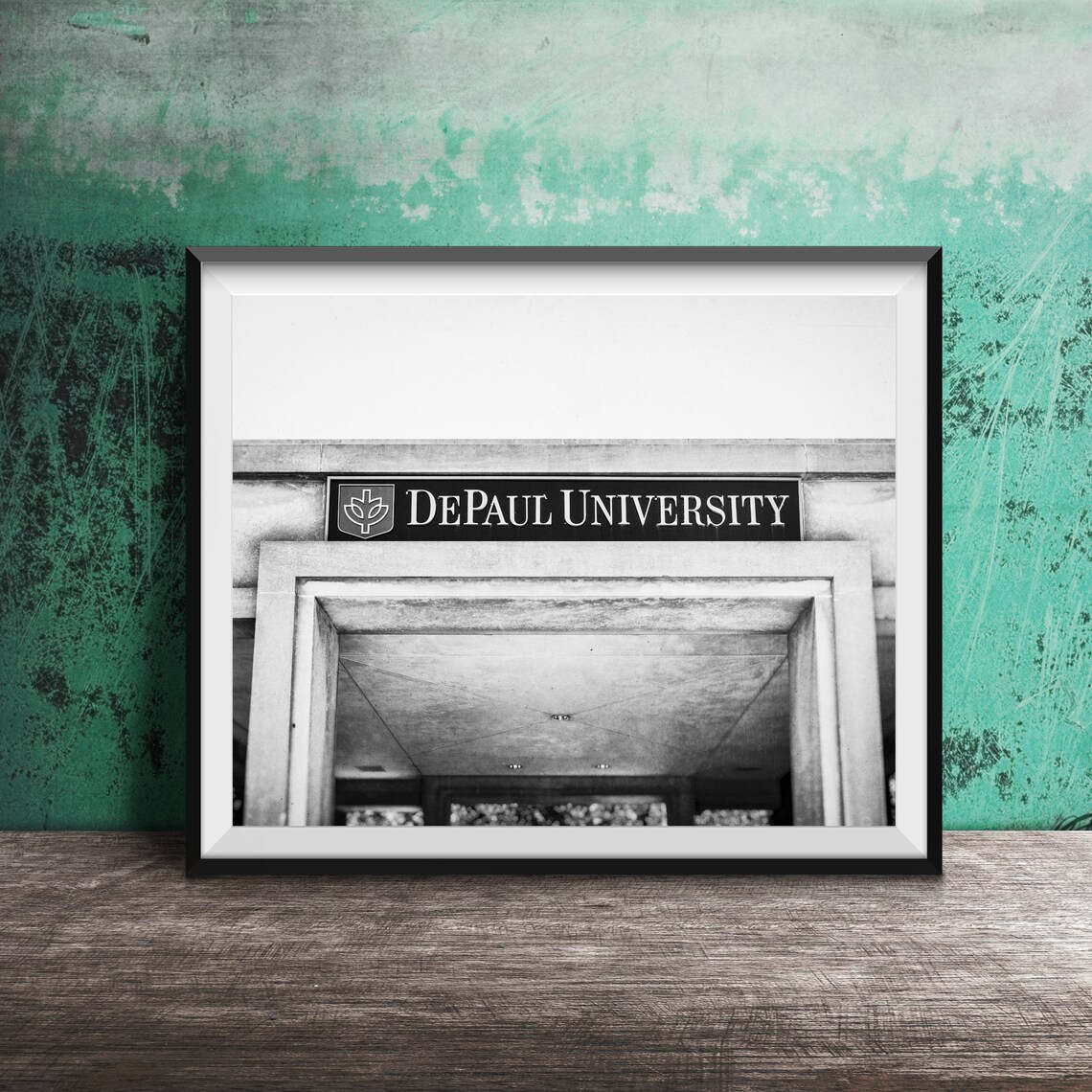 DePaul University Stone Entrance Sign Lincoln Park Chicago Poster - Image 2