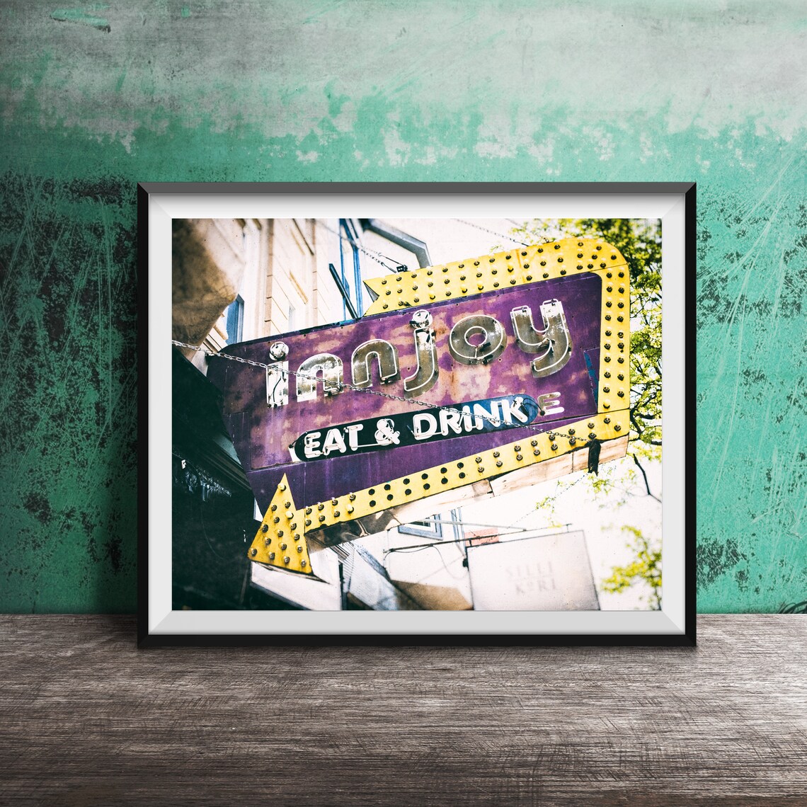 Innjoy Wicker Park Chicago Art Print, Bar Sign