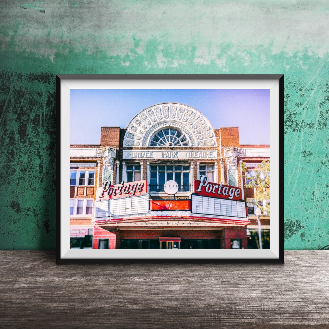 Portage Park Theatre Chicago Historic Cinema Marquee Sign Poster