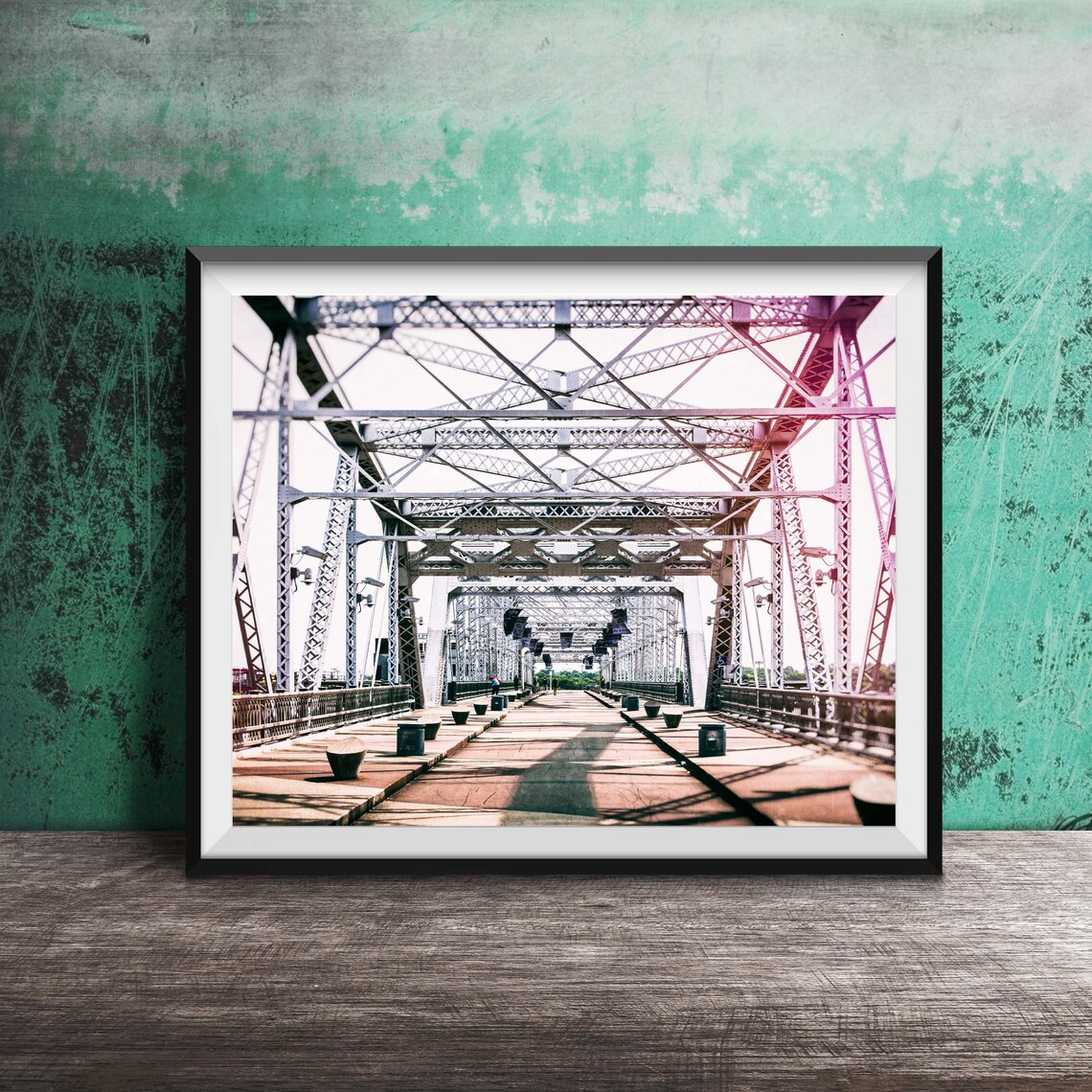 Nashville Pedestrian Bridge Travel Poster, Tennessee