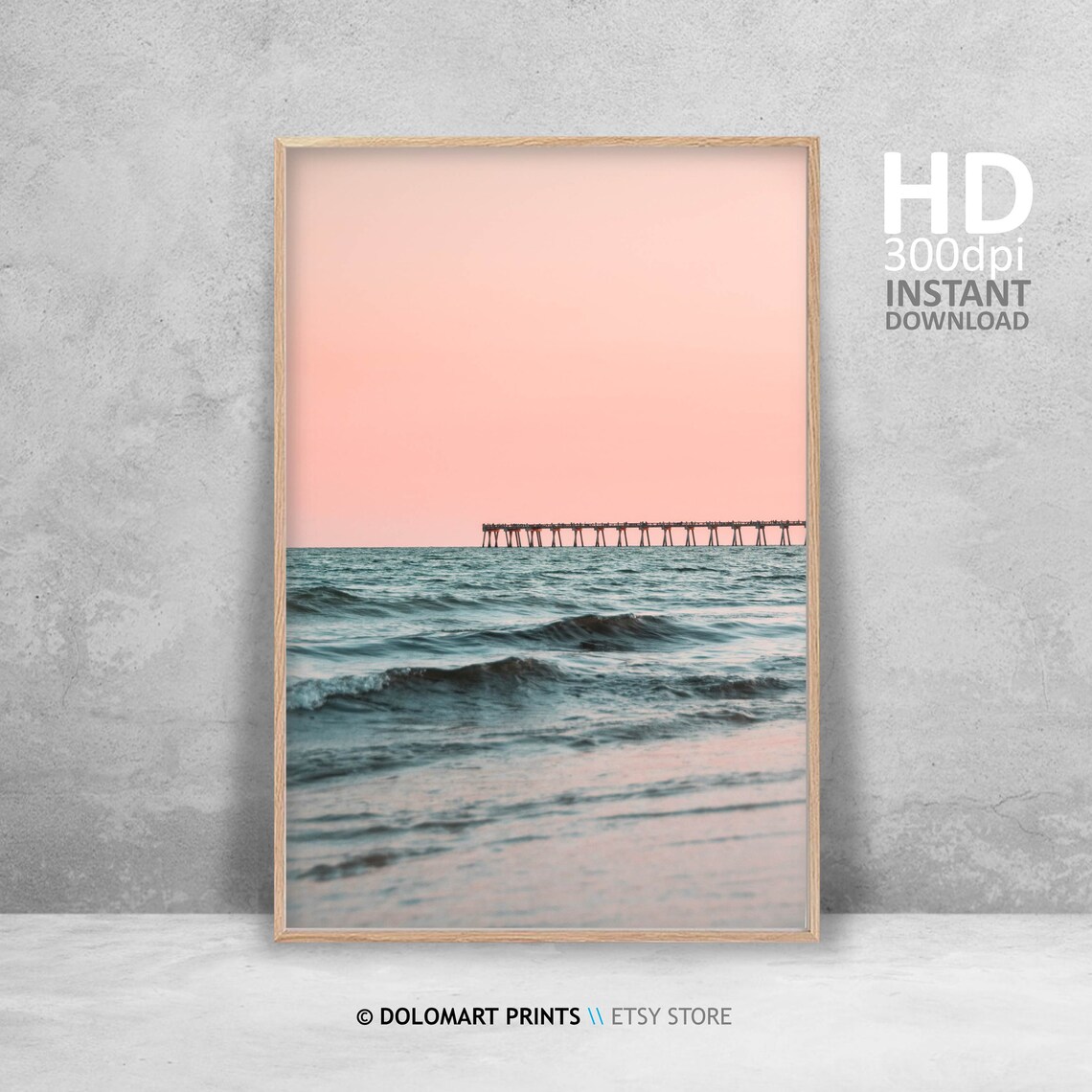 Beach Photography Pastel Sunset Sea Art Print - Image 4