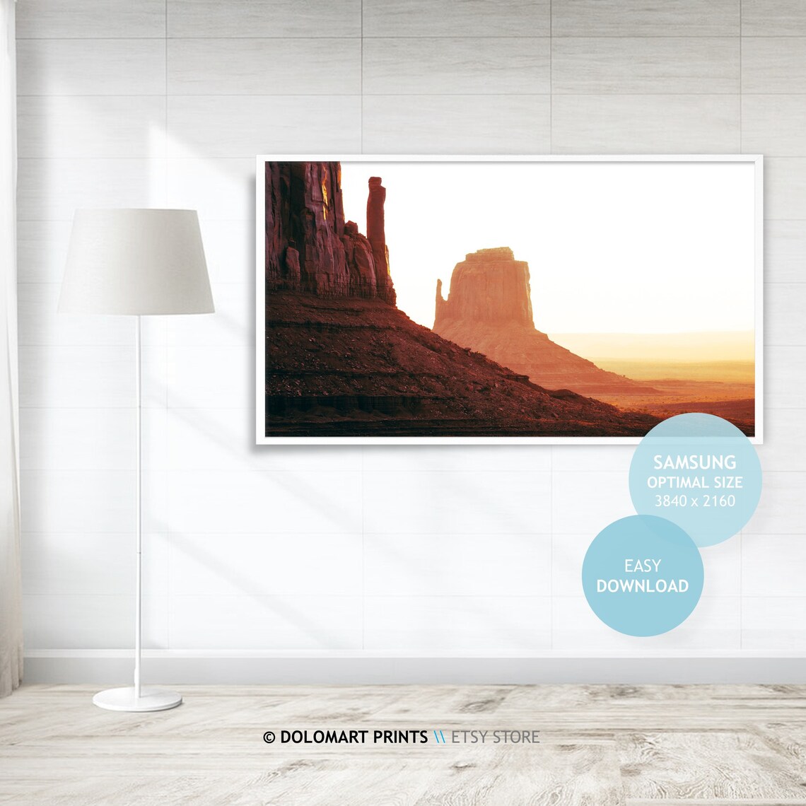 Arizona Monument Valley Sunset Landscape Art Print - Image 4