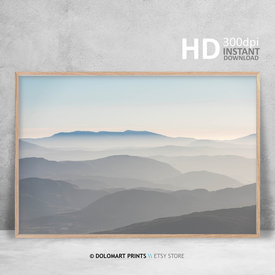 Abstract Mountain Landscape Art Print, Modern Decor - Image 4