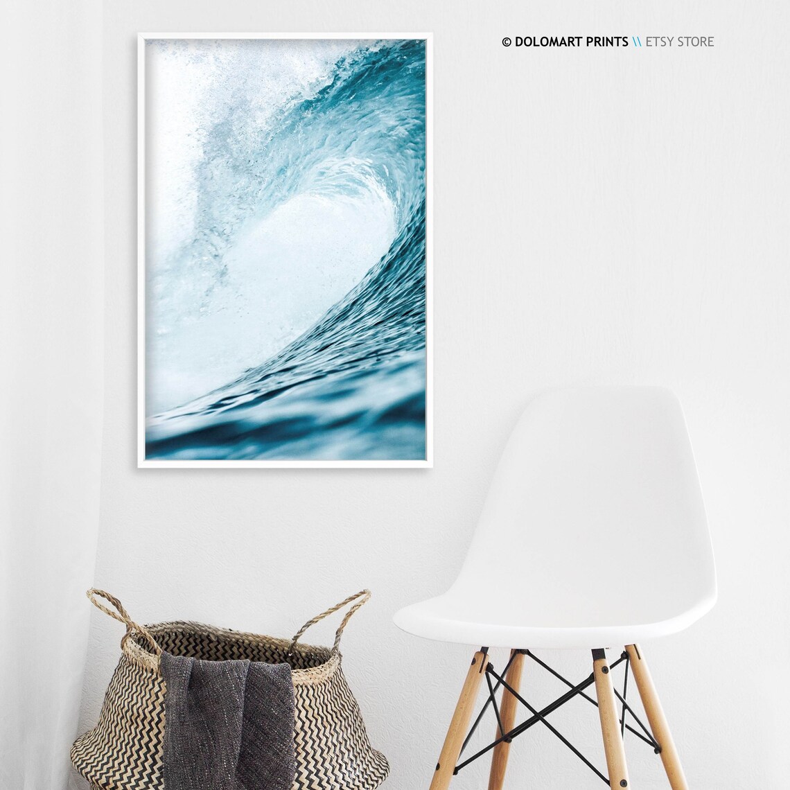 Ocean Wave Art Print, Modern Coastal Decor - Image 3