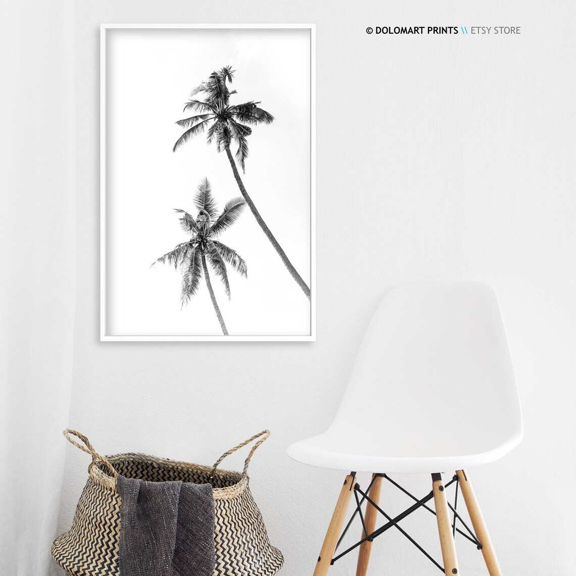 Palm Tree Print, Black And White Tropical Art Print - Image 3