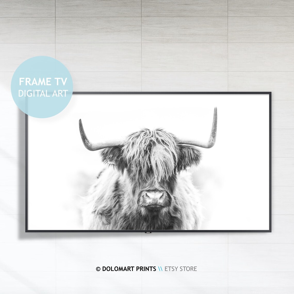 Highland Cow Art Print, Farmhouse Animal Art