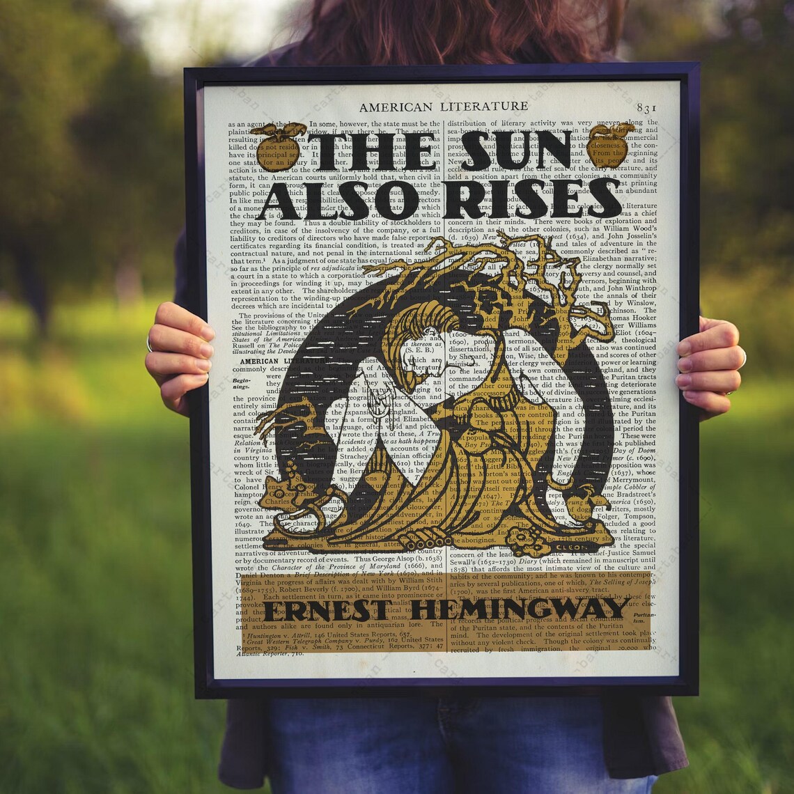 Ernest Hemingway The Sun Also Rises Vintage Encyclopedia Art Poster Print - Image 3
