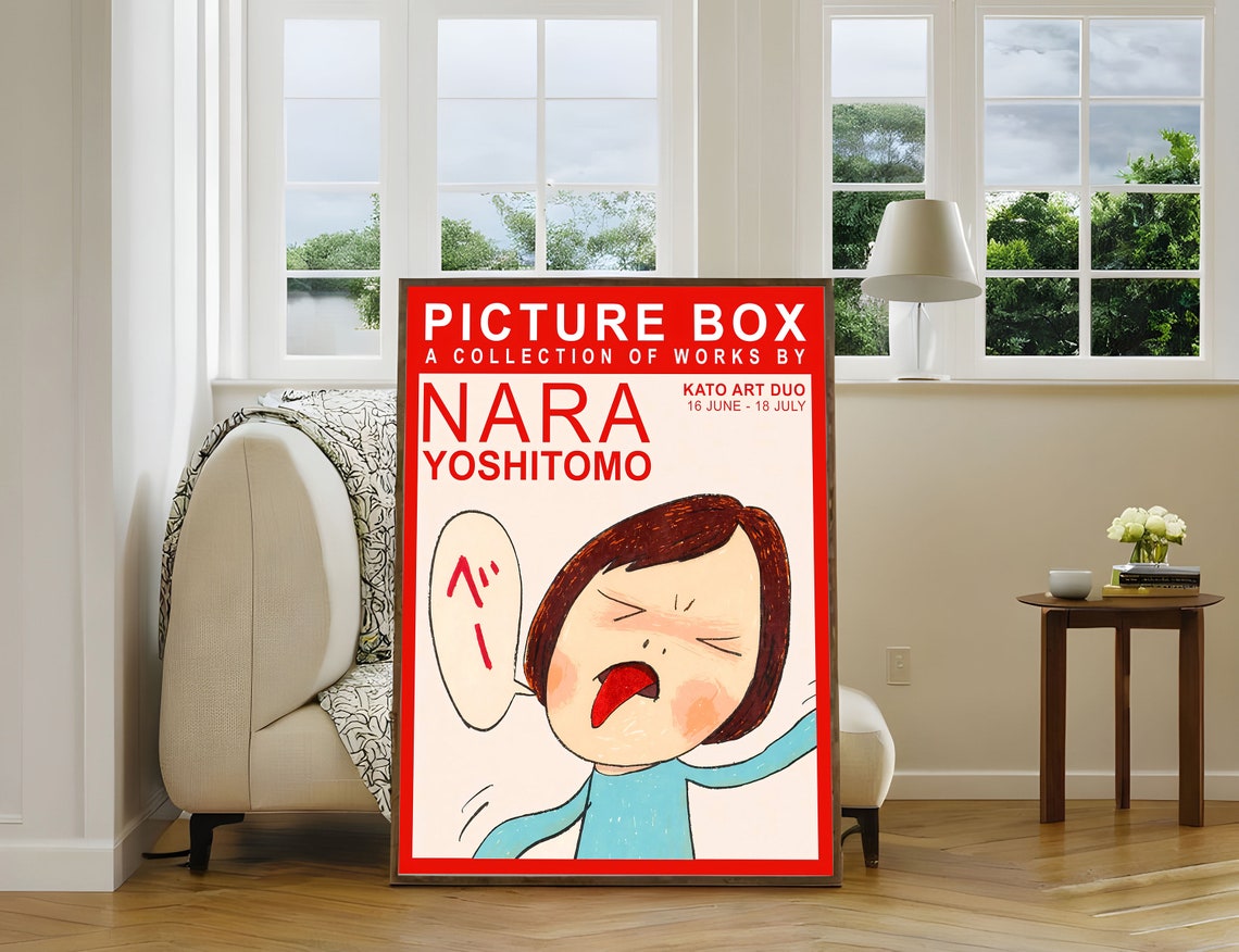 Nara Yoshitomo Picture Box Collection Works Exhibition Art Poster - Image 3
