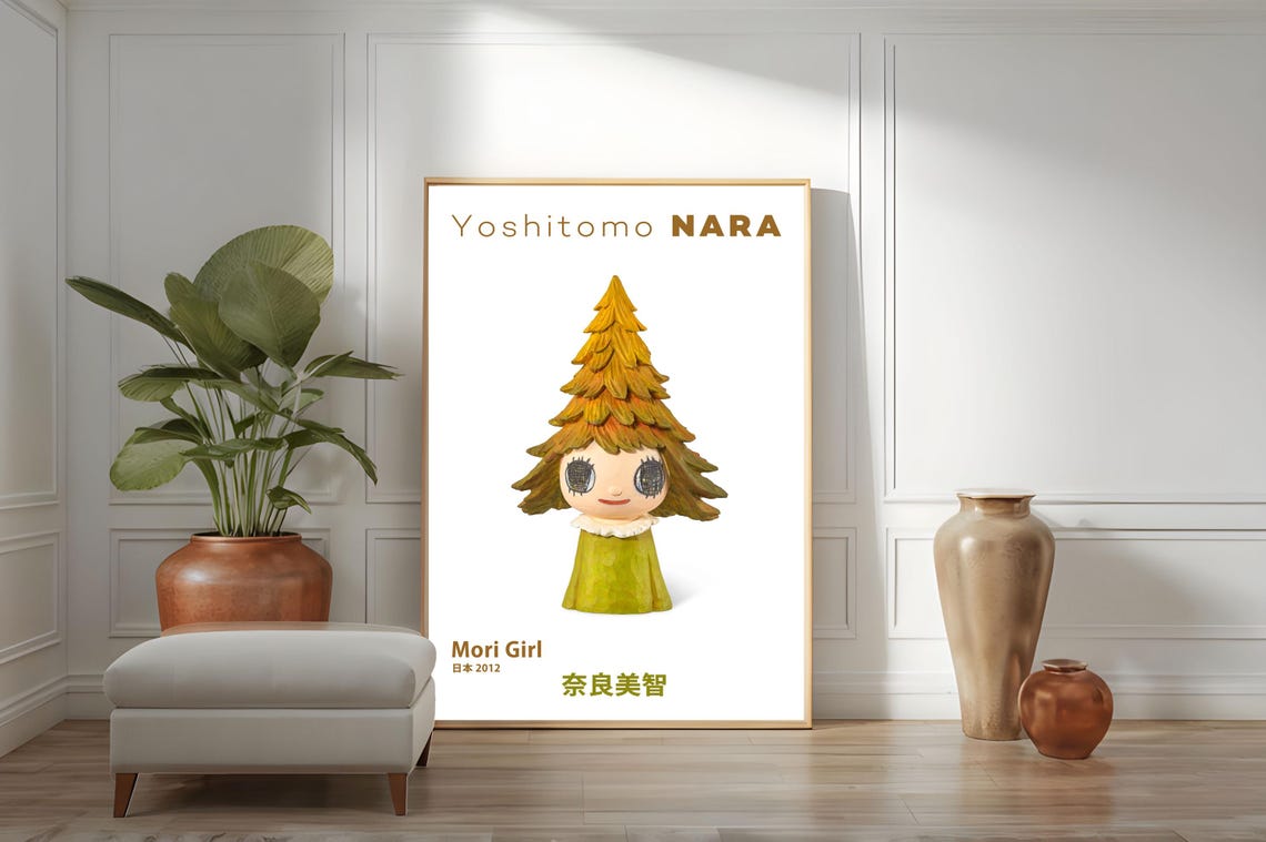Yoshitomo Nara Mori Girl 2012 Tree Haired Forest Spirit Art Poster - Image 2