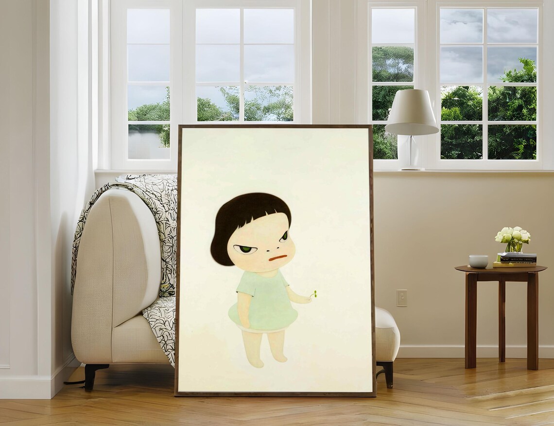 Yoshitomo Nara The Little Ambassador 2000 Green Eyed Girl Poster - Image 4