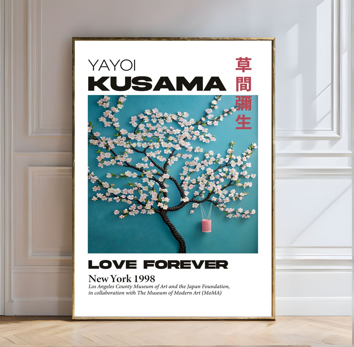 Yayoi Kusama Love Forever 1998 Sakura Blossom Exhibition Poster