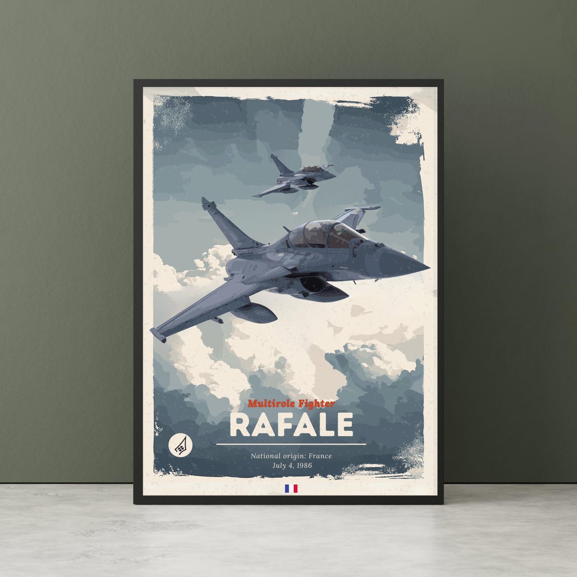 Dassault Rafale French Multirole Fighter Jet Aviation Poster