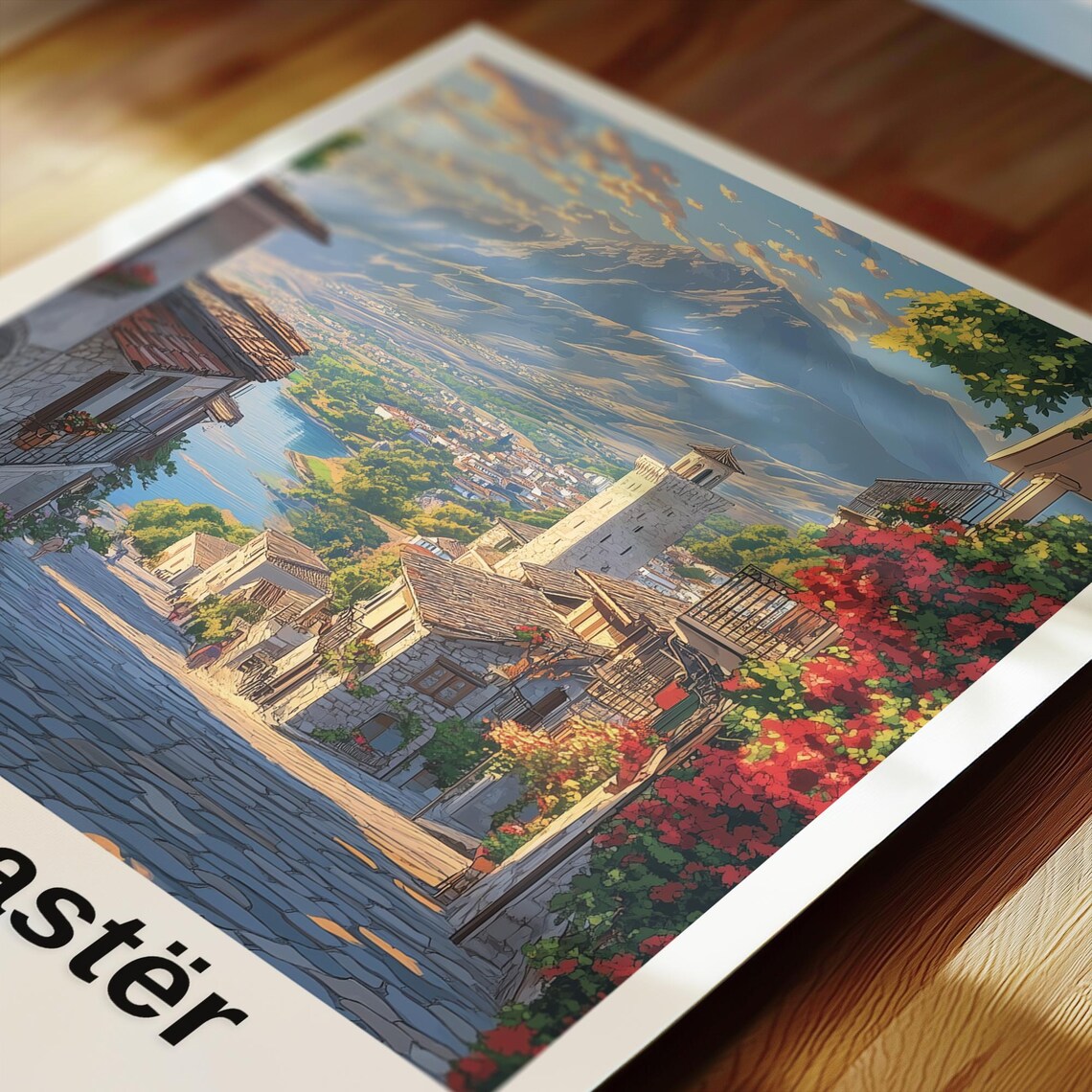 Berat Travel Poster, Albania Wedding Gift - Image 2