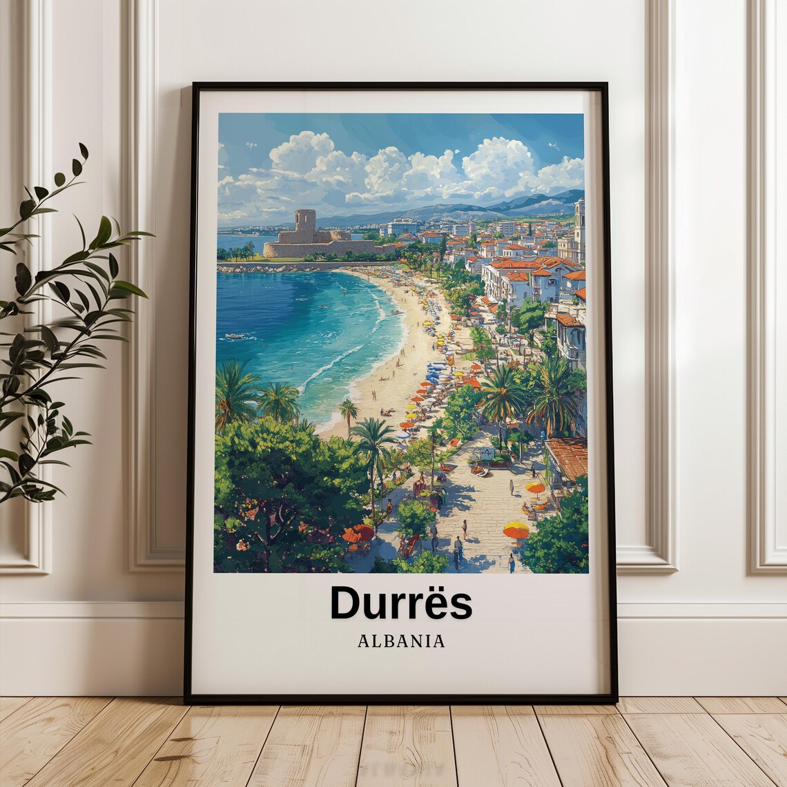 Durres Travel Poster, Albania Wedding Gift