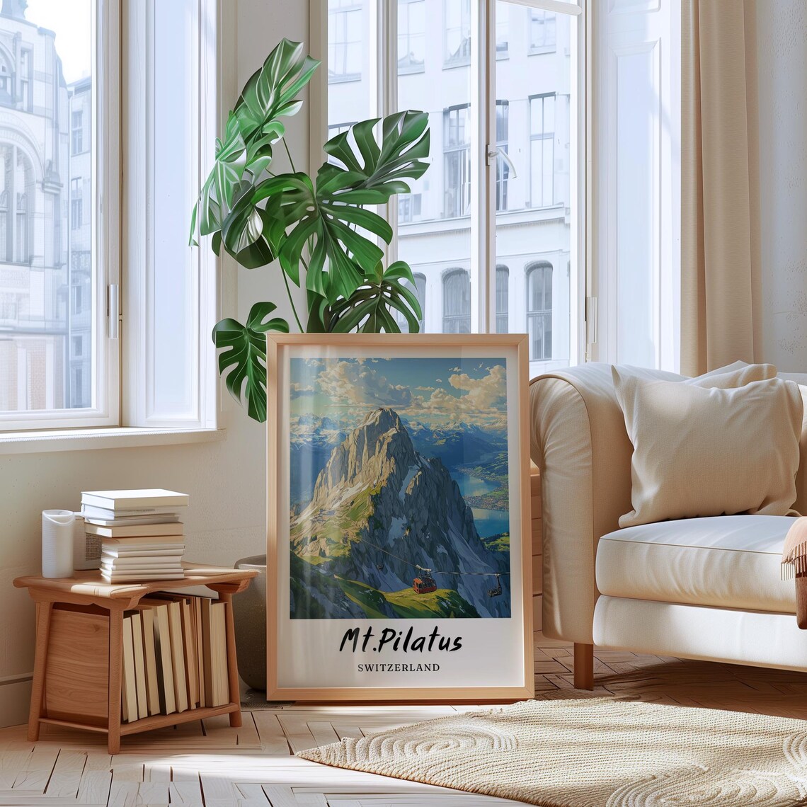Mtpilatus Switzerland Travel Poster, Minimalist - Image 3