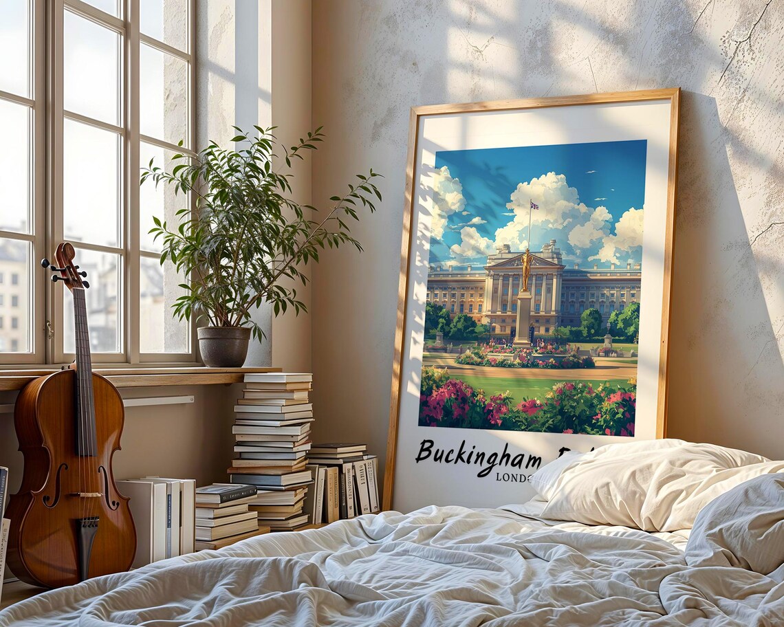 Buckingham Palace London Travel Poster, Minimalist Europe - Image 3
