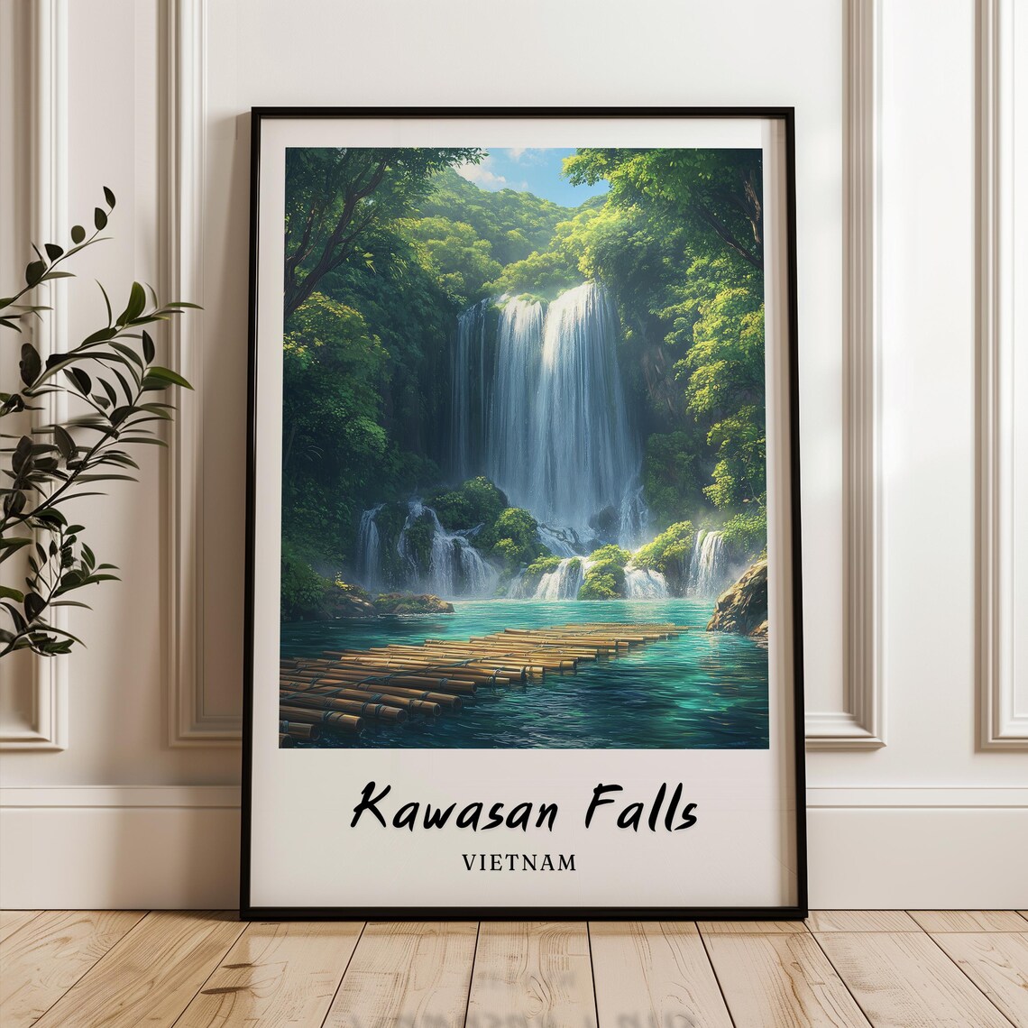 Kawasan Falls Philippines - Minimalist Poster