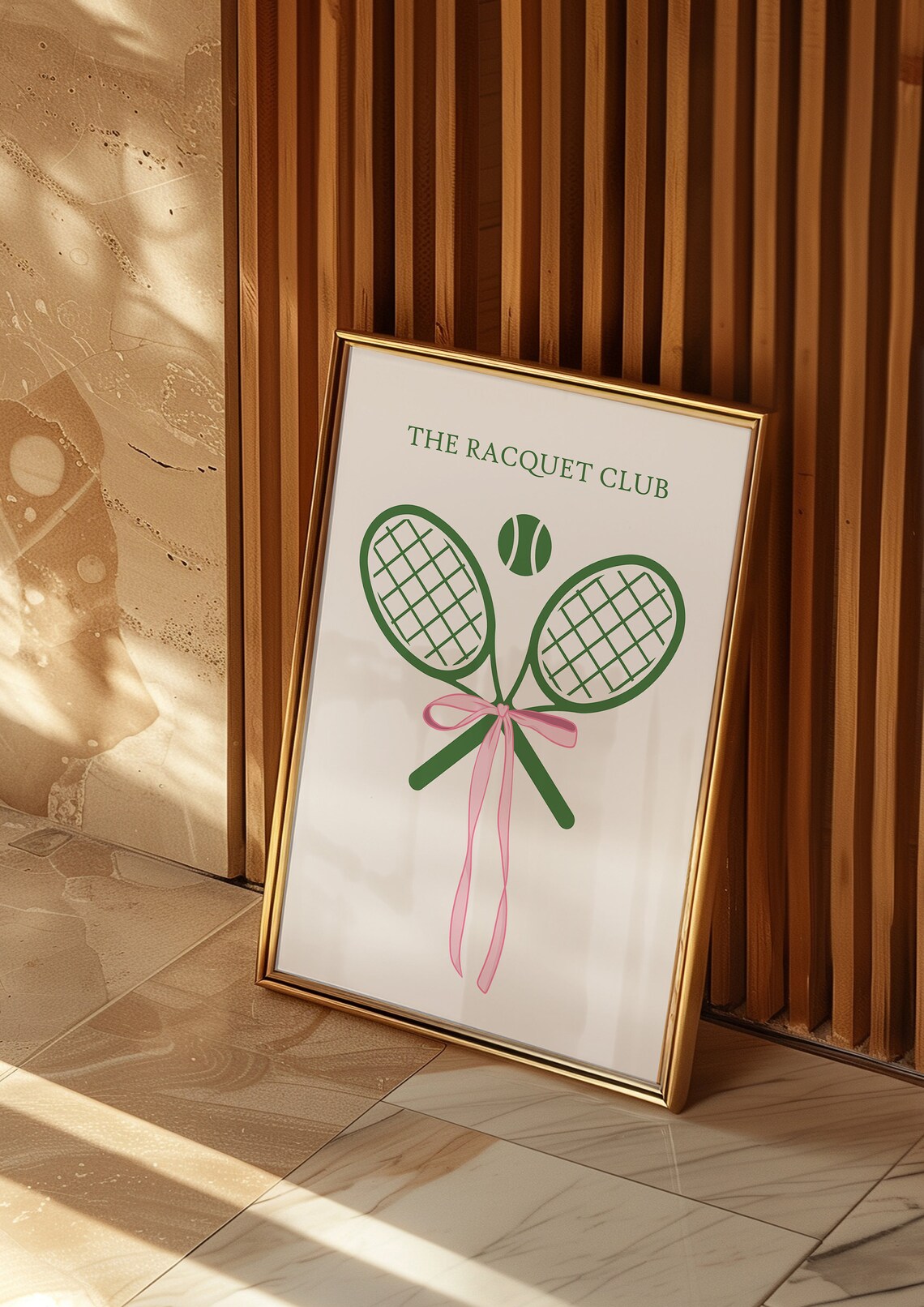 The Racquet Club Tennis Poster, Sporty Wall Art - Image 2