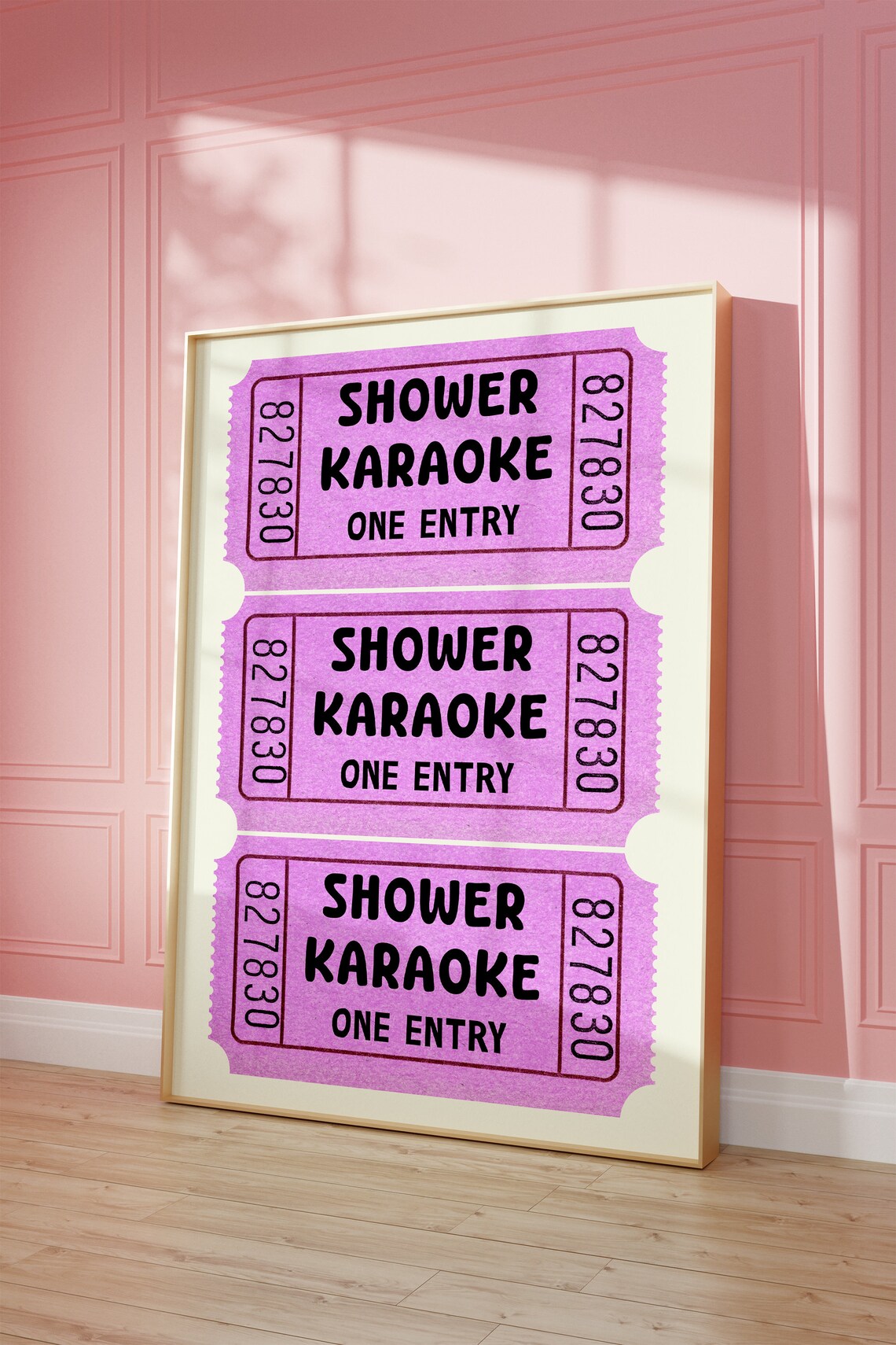 Shower Karaoke Ticket, Vintage Bathroom Decor - Image 4