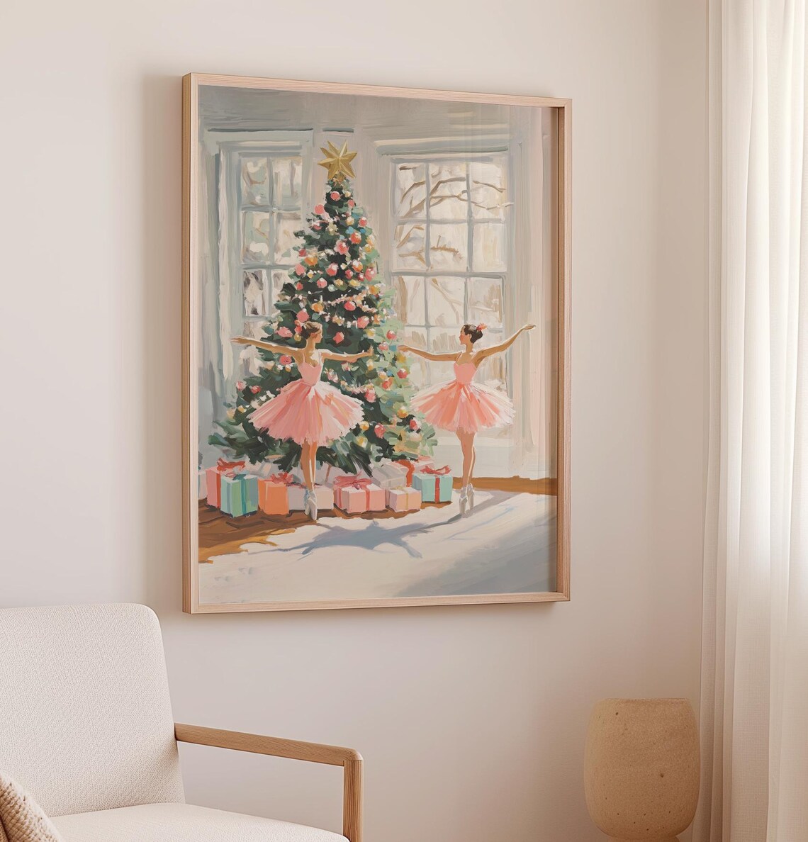 Ballet Christmas Print, Holiday Season Wall Art - Image 2