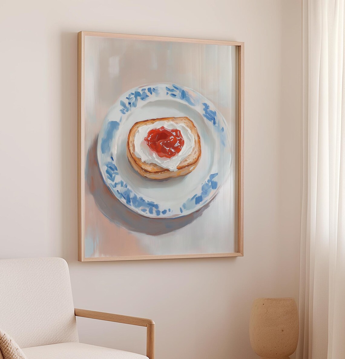 Jam On Toast Art Print, Cozy Farmhouse Kitchen Decor - Image 3