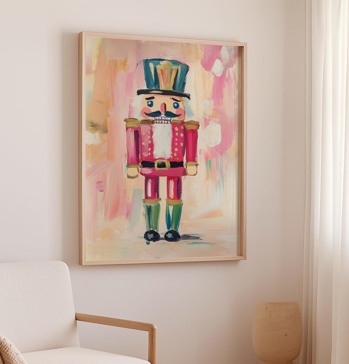 Vintage Nutcracker Christmas Art Print, Seasonal Decor - Image 2