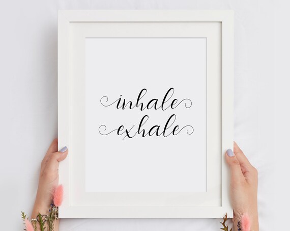 Inhale Exhale Calming Breathwork Yoga Meditation Script Poster