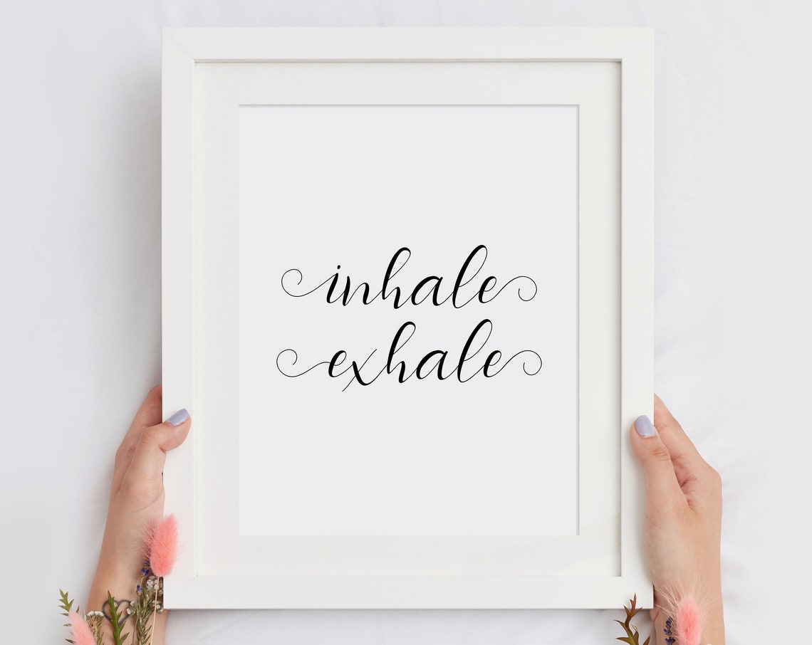Inhale Exhale Calming Breathwork Yoga Meditation Script Poster